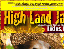 Tablet Screenshot of highlandjam.com